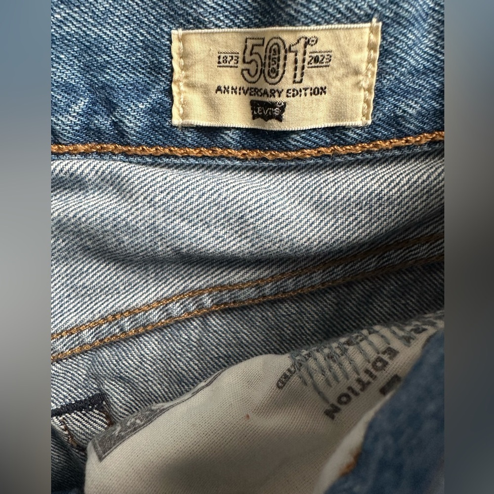 Levi’s Blue 150 Anniversary Edition Original Selvedge Jeans - Picture 7 of 9